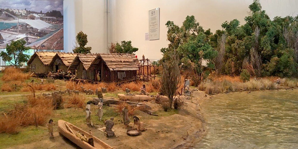 Pfahlbauer Diorama im Historischen Museum Arbon 